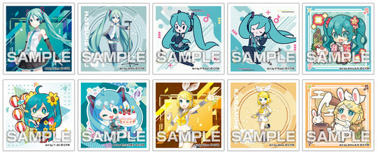 Hatsune Miku sticker collection with gum