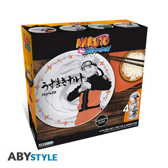 Naruto Shippuden Set of 4 Plates - Characters