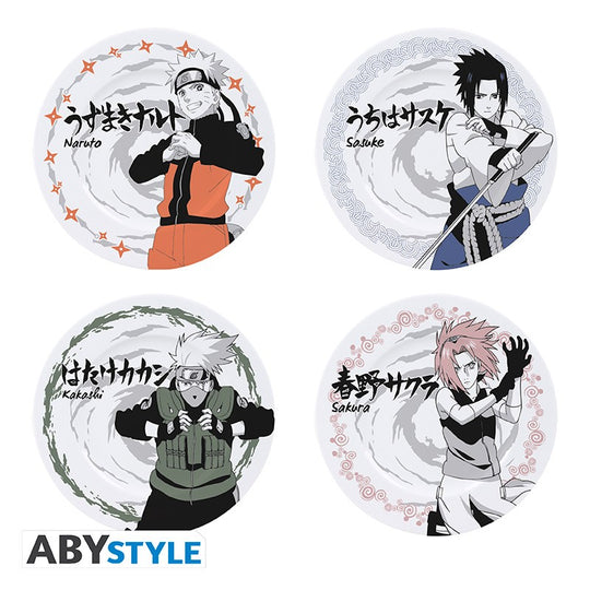 Naruto Shippuden Set of 4 Plates - Characters