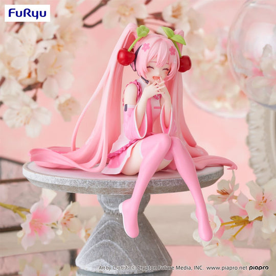 Hatsune Miku Noodle Stopper PVC Statue Sakura Miku 2023 Smile Ver. 12 cm