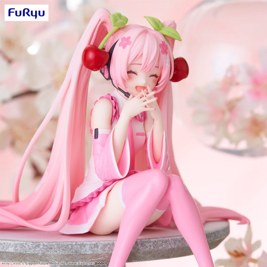 Hatsune Miku Noodle Stopper PVC Statue Sakura Miku 2023 Smile Ver. 12 cm