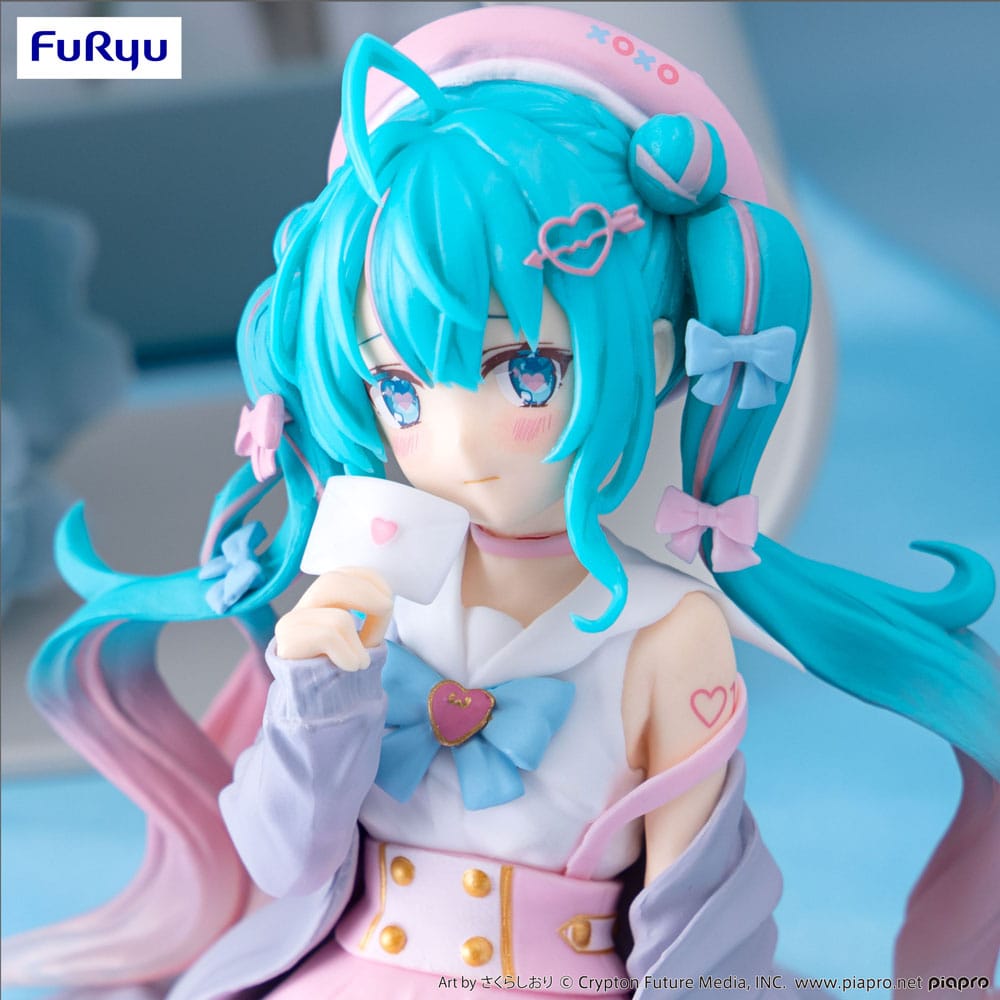 Hatsune Miku Noodle Stopper PVC Statue Love Sailor Grey Color Ver. 13 cm