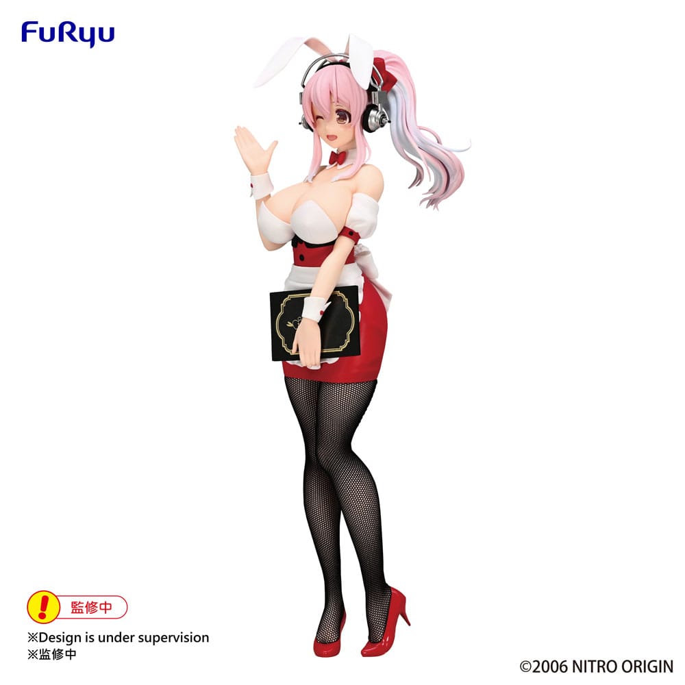 Super Sonico BiCute Bunnies PVC Statue Super Sonico Waitress Ver. 28 cm