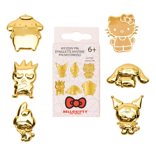 Hello Kitty by Loungefly Enamel Pins 50th Anniversary Gold Blind Box Assortment