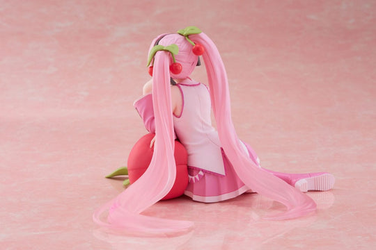 Hatsune Miku PVC Statue Desktop Cute Figure Sakura Miku Cherry Cushion Ver. 13 cm (2nd hand)