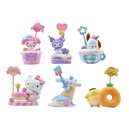 Sanrio Memo statīvs Party Time sērijas mini figūras Hello Kitty and Friends 5 cm displejs (Pompompurin)